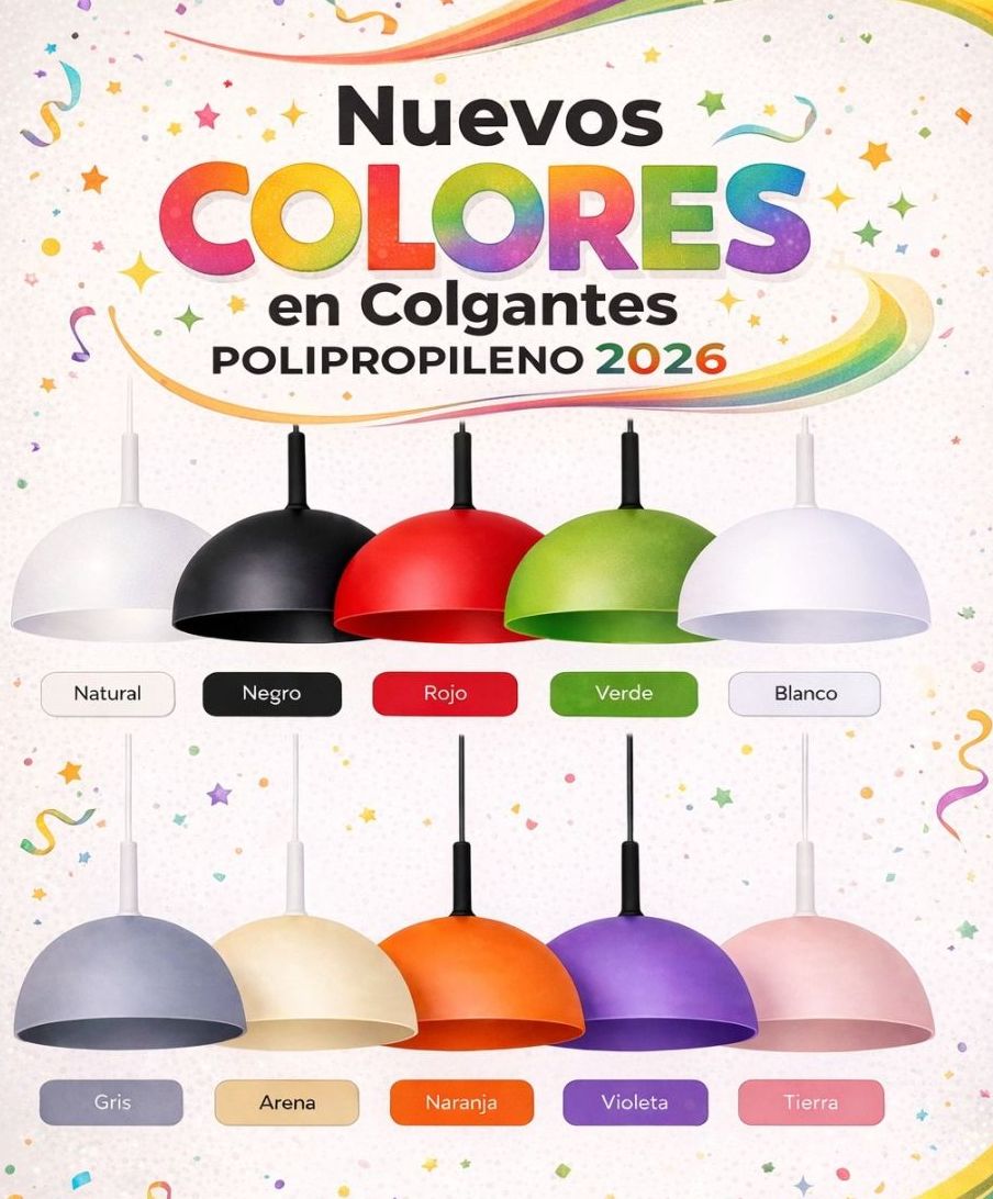 Nuevos colores en colgantes polipropileno 2026